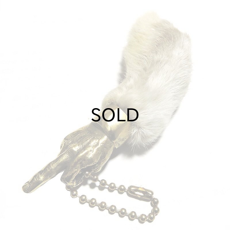 画像1: REPOP MFG ラビットフットキーチェーン・ファックヘッド SLV925&BRASS (1)