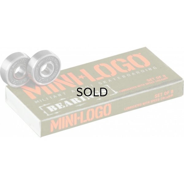 画像1: MINI LOGO SKATEBOARD BEARINGS (ミニロゴ・ベアリングス)  SERIES 3 8MM SINGLE 8PK（シリーズ3 8mm シングル）