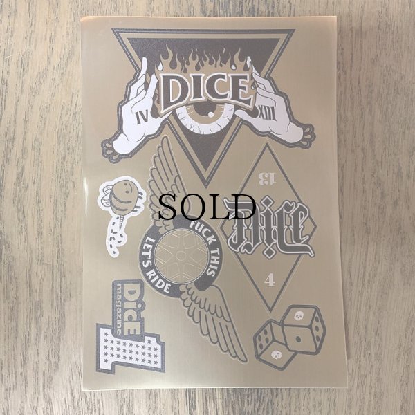 画像1: DicE MAGAZINE(ダイスマガジン）Gold Foil DicE Sticker Sheet(ゴールドホイル・ダイス・ステッカーセット)