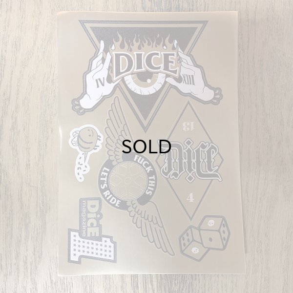 画像1: DicE MAGAZINE(ダイスマガジン）Gold Foil DicE Sticker Sheet(ゴールドホイル・ダイス・ステッカーセット)