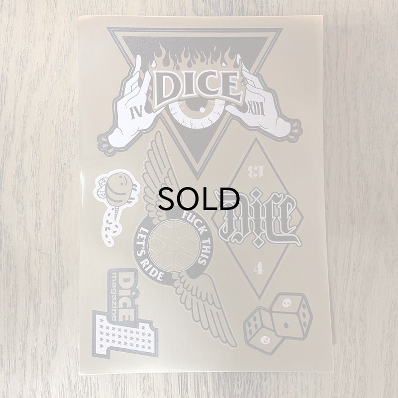 画像1: DicE MAGAZINE(ダイスマガジン）Gold Foil DicE Sticker Sheet(ゴールドホイル・ダイス・ステッカーセット) (1)