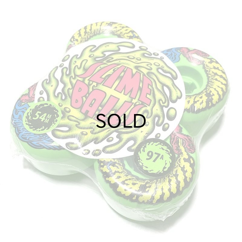 画像1: Santa Cruz WHEEL (サンタクルーズ ・ウィール) SLYME BALLS 54MM 97A NEON GREEN(スライムボール・ネオングリーン） (1)