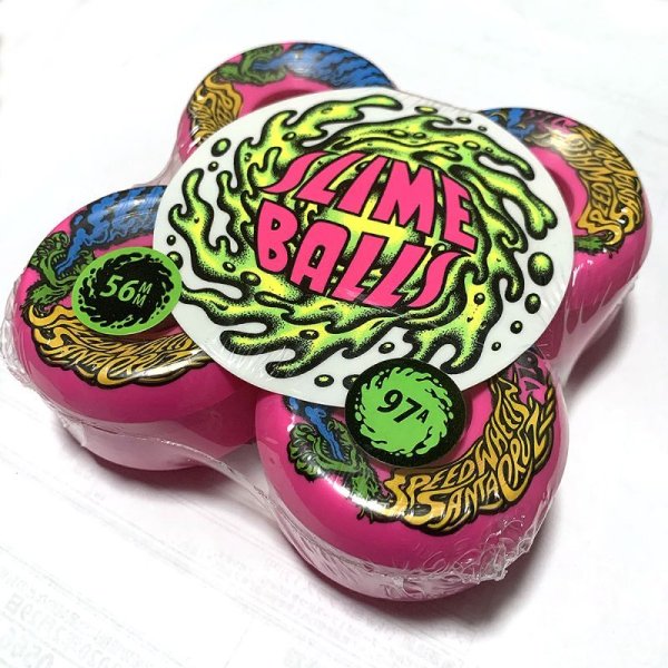 画像1: Santa Cruz WHEEL (サンタクルーズ ・ウィール) SLYME BALLS 56MM 97A NEON PINK(スライムボール・ネオンピンク）