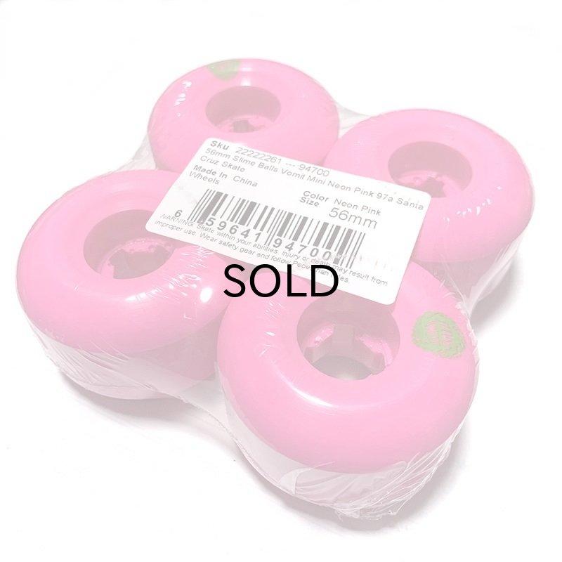 画像2: Santa Cruz WHEEL (サンタクルーズ ・ウィール) SLYME BALLS 56MM 97A NEON PINK(スライムボール・ネオンピンク） (2)