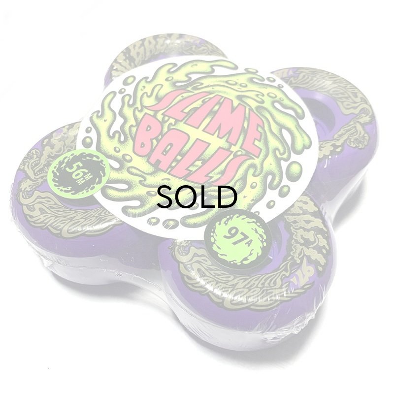 画像1: Santa Cruz WHEEL (サンタクルーズ ・ウィール) SLYME BALLS 56MM 97A NEON PURPLE(スライムボール・ネオンパープル） (1)