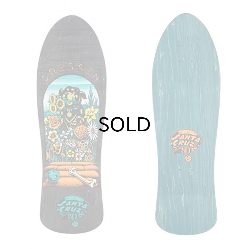 画像1: SANTA CRUZ(サンタクルーズ) スケボーデッキ・DRESSEN PUP BLACK STAIN REISSUE DECK　9.5 x 29.44 (1)