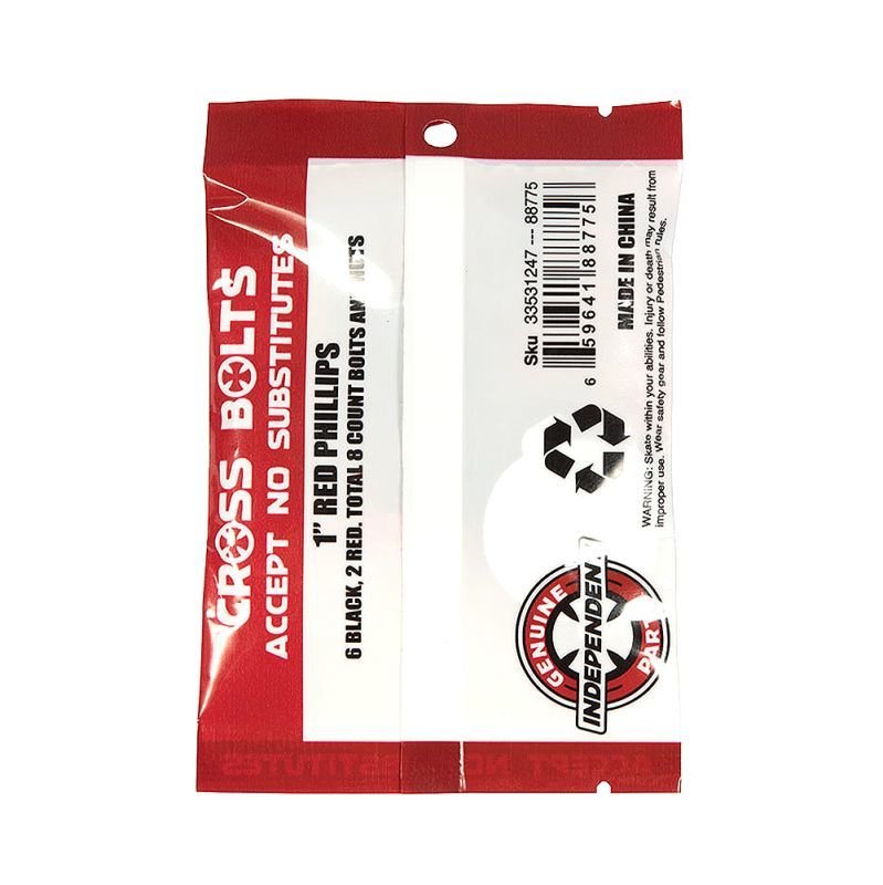 画像2: INDEPENDENT TRUCK（インディペンデント ・トラック）クロスボルツ 1" （25.4mm)レッド (2)