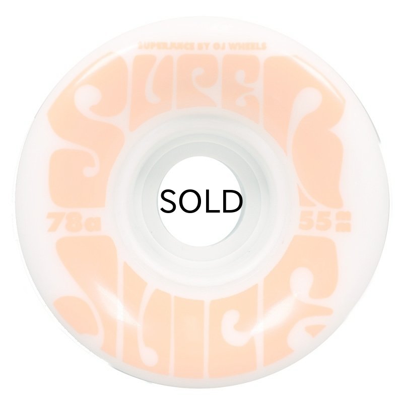 画像1: OJ wheels (OJウィール) ミニ・スーパージューシー 78A/55MM(WHITE/OR) (1)