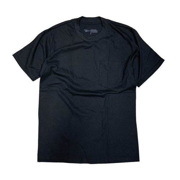 画像1: 新品/現行品 UNION LINE ユニオンライン10331 S/S クルーネック・ポケットTシャツ MADE IN USA（ブラック）