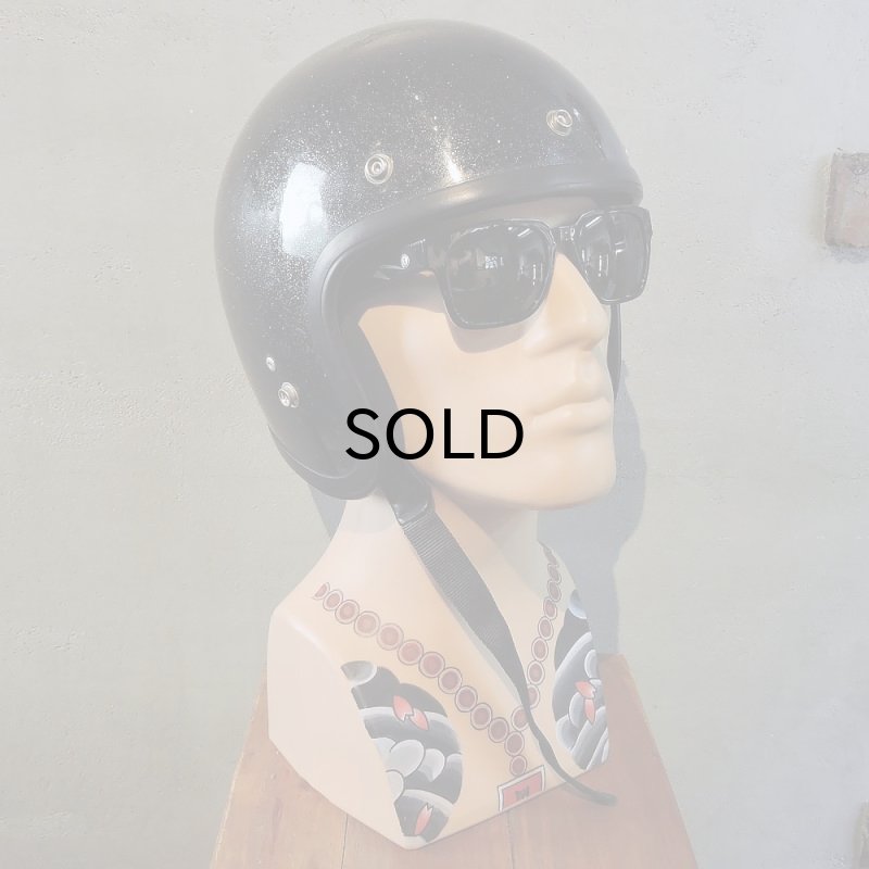 画像3: Vintage Helmet（ビンテージヘルメット）DAIEI H-50 1970年代 ダークグリーン・フレーク 58〜60cm【内装リペア済み】 (3)