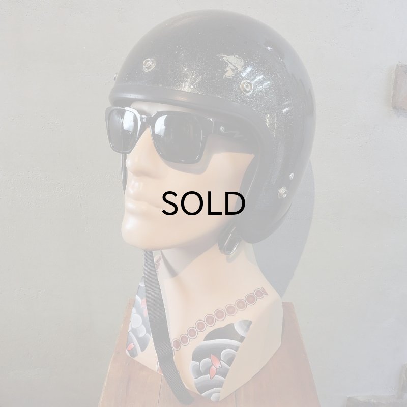 画像1: Vintage Helmet（ビンテージヘルメット）DAIEI H-50 1970年代 ダークグリーン・フレーク 58〜60cm【内装リペア済み】 (1)