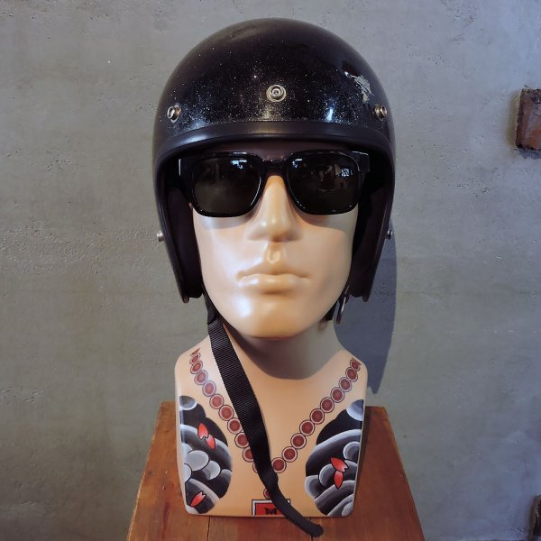 画像2: Vintage Helmet（ビンテージヘルメット）DAIEI H-50 1970年代 ダークグリーン・フレーク 58〜60cm【内装リペア済み】