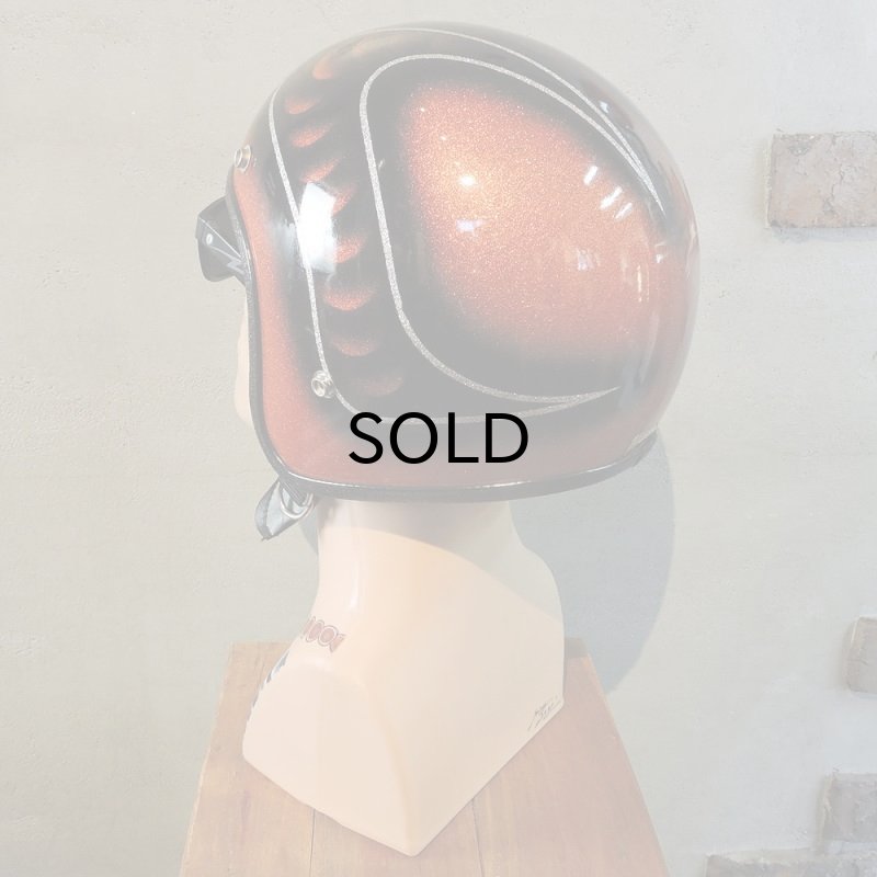 画像3: Vintage Helmet（ビンテージヘルメット）CROWN Z-90 APPROVED 1970年代 ラメ・フレーク 58〜60cm【内装リペア済み】 (3)