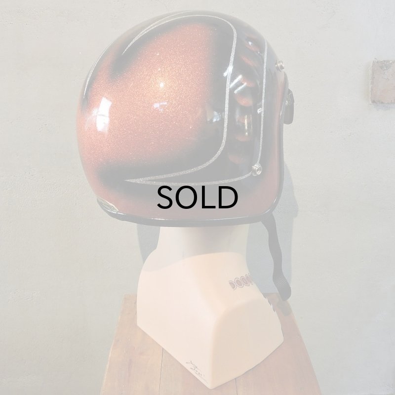 画像5: Vintage Helmet（ビンテージヘルメット）CROWN Z-90 APPROVED 1970年代 ラメ・フレーク 58〜60cm【内装リペア済み】 (5)