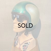 Vintage Helmet（ビンテージヘルメット）SHOEI DS D-3 1966年代 ラメ・フレーク 表記Mサイズ 対応58〜60cm【内装リペア済み】