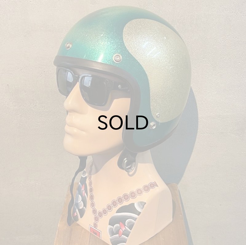 画像1: Vintage Helmet（ビンテージヘルメット）SHOEI DS D-3 1966年代 ラメ・フレーク 表記Mサイズ 対応58〜60cm【内装リペア済み】 (1)