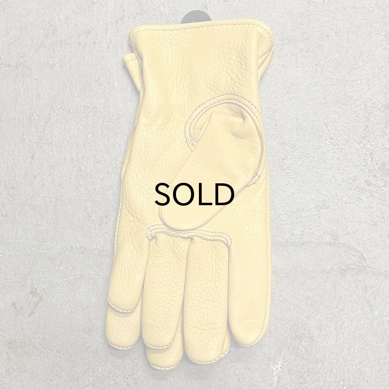 画像2: CHURCHILL GLOVE（チャーチルグローブ）DEERHIDE GLOVE / GOLD(ディアハイド・グローブ/ゴールド） (2)