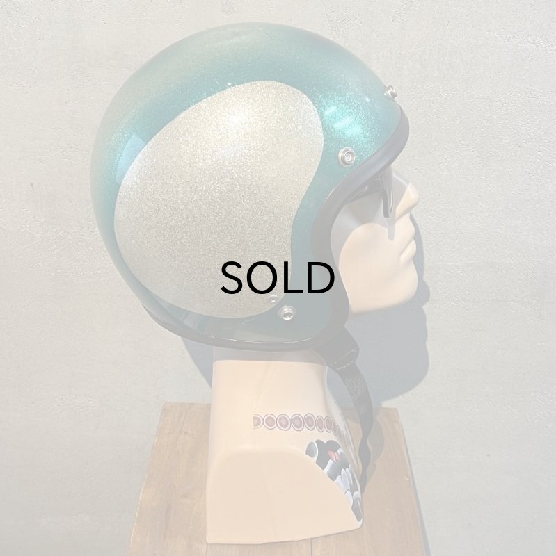 画像6: Vintage Helmet（ビンテージヘルメット）SHOEI DS D-3 1966年代 ラメ・フレーク 表記Mサイズ 対応58〜60cm【内装リペア済み】 (6)