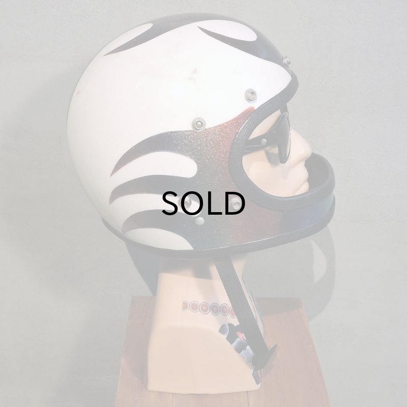 画像6: Vintage Helmet（ビンテージヘルメット）SAFETECH FLAMES 1970年代　ラメ・フレーク・マルチカラー・表記サイズ 9/73 LARGE 対応60〜62cm【内装リペア済み】 (6)