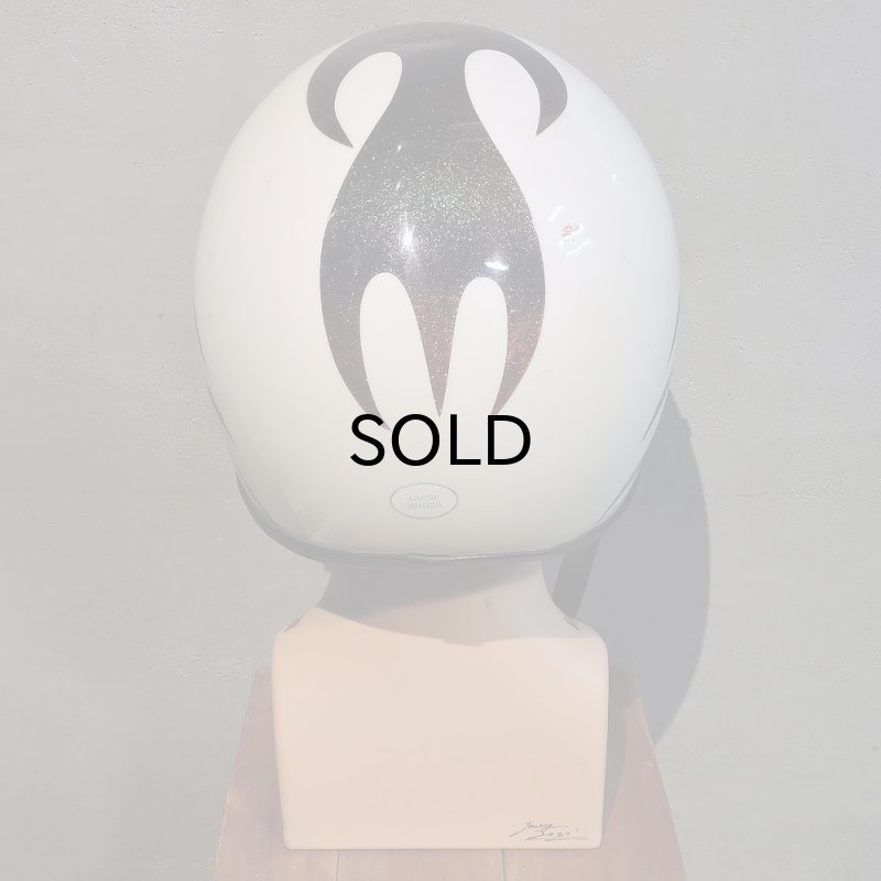 画像4: Vintage Helmet（ビンテージヘルメット）SAFETECH FLAMES 1970年代　ラメ・フレーク・マルチカラー・表記サイズ 9/73 LARGE 対応60〜62cm【内装リペア済み】 (4)