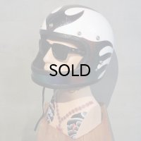 Vintage Helmet（ビンテージヘルメット）SAFETECH FLAMES 1970年代　ラメ・フレーク・マルチカラー・表記サイズ 9/73 LARGE 対応60〜62cm【内装リペア済み】