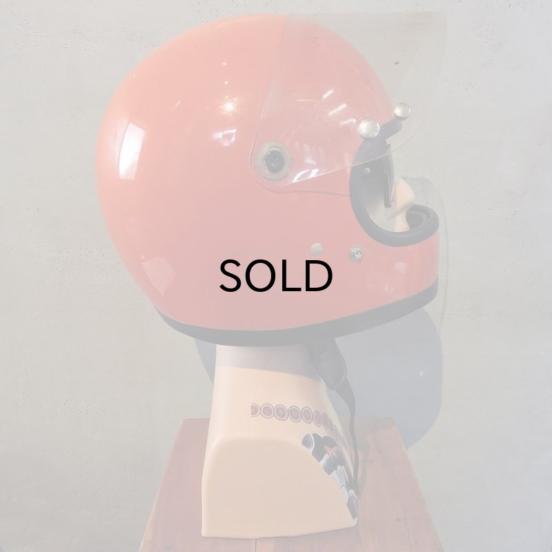 画像7: Vintage Helmet（ビンテージヘルメット）純正シールド付き BELL STAR オレンジ L対応58〜60cm【内装リペア済み】 (7)