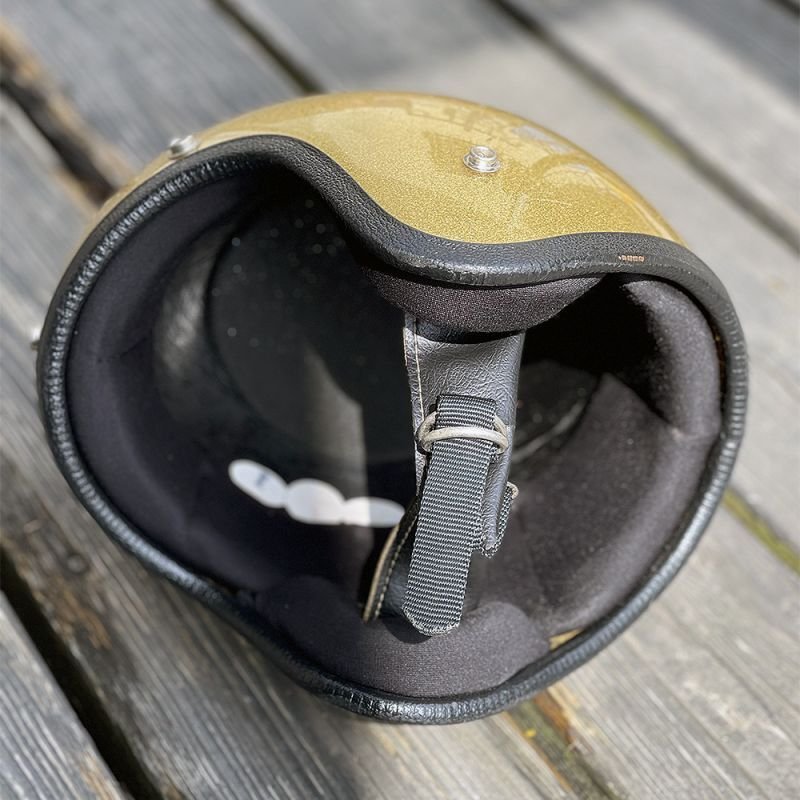 画像7: Vintage Helmet（ビンテージヘルメット）66s Grant GP-2 ジェットヘル・ゴールドフレーク L対応58cm相当【内装リペア済み】 (7)