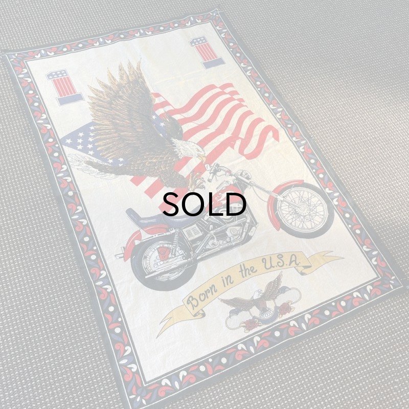 画像1: 70s Harley-Davidson Vintage Tapestry/Blanket. (1)