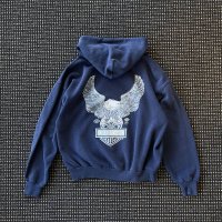 【Vintage/Used】70s-80s Harley-Davidson Official(70〜80年代 ハーレーダビッドソン・オフィシャル) CHUCK'S BLOOMINGTON ILL オフィシャルジップパーカー/表記M