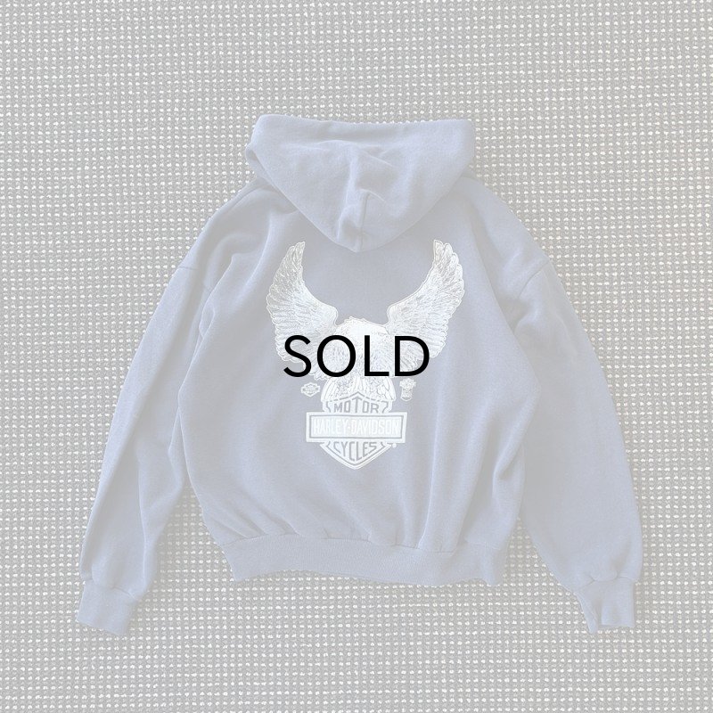 画像1: 【Vintage/Used】70s-80s Harley-Davidson Official(70〜80年代 ハーレーダビッドソン・オフィシャル) CHUCK'S BLOOMINGTON ILL オフィシャルジップパーカー/表記M (1)