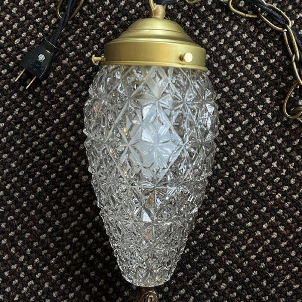 画像2: 【Vintage/Used】70s CutGlas Lamp Shade（70年代カットガラス・ランプシェード/ペンダントライト）