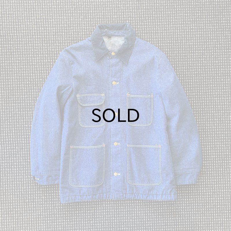 画像1: ラングラー デニムカバーオール・ブランケットライニング/サイズ表記40 (1)