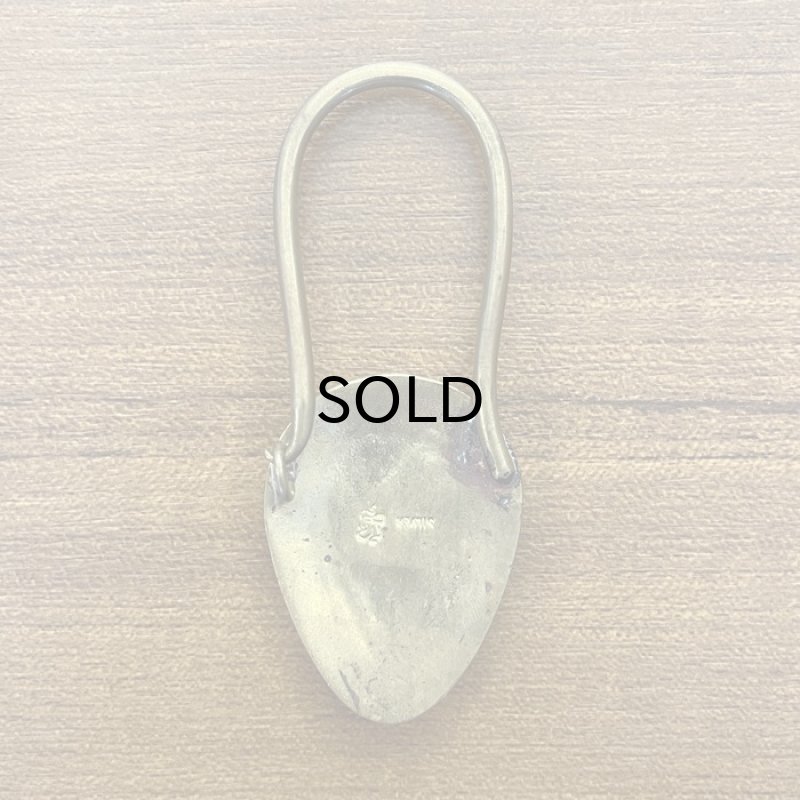 画像2: 【Vintage/Used】ネイティブデザイン・ターコイズ付きブラス・キーリング (2)