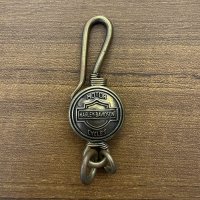 【Vintage/Used】ブラス・オーバルH.Dデザイン・キーリング