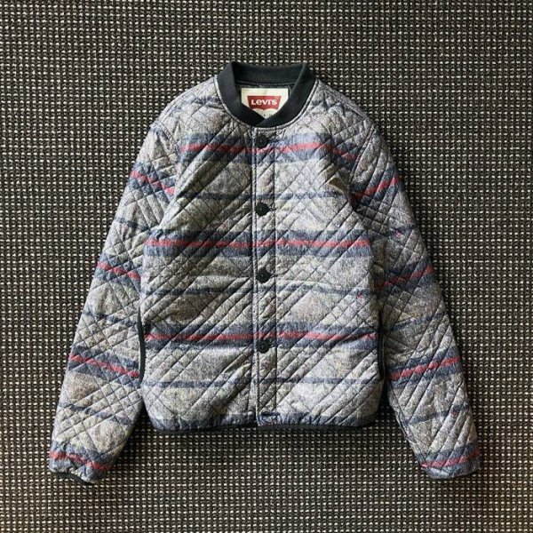 画像1: USED Levi's ブランケットプリント中綿ジャケット/サイズ表記S