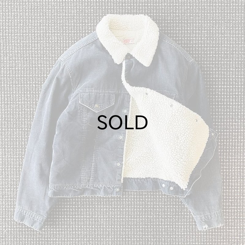 画像2: 70-80s Levi's コーデュロイ・ボア・ジャケット/サイズ表記46(XXL程度） (2)