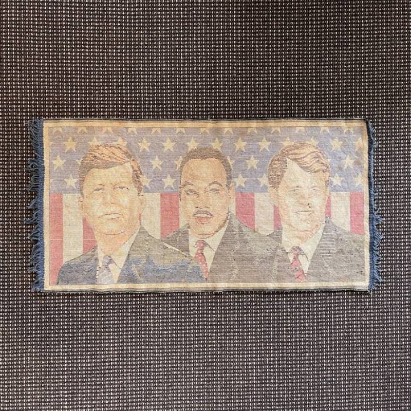 画像3: 【Vintage/Used】60s JFK・キング牧師・RFK（ボビー） ビンテージ・タペストリーラグ (3)