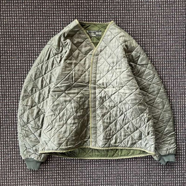 画像1: 【Vinatage/Used】73年オランダ軍キルティング・ライナージャケット・オリーブドラブ/表記96-100(ML程度）