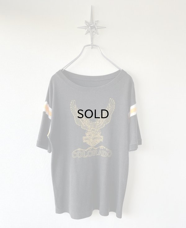画像1: 【Vintage/USED】COLORAD ハーレーダビッドソン・フットボールTシャツ M〜L相当