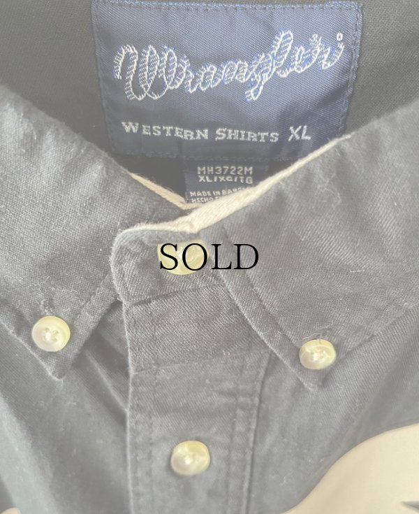 画像3: USED Wrangler（ラングラー）ウエスタン・BDシャツ S/S 表記XL