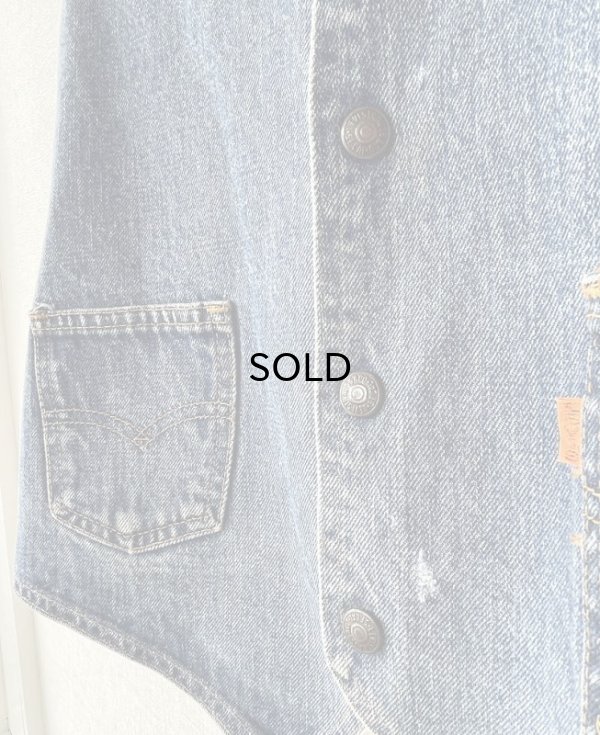 画像5: 【Vintage/Used】70s Levi's（リーバイス ） 60505 デニムベスト・オレンジタブ・スモールe /表記ミディアム Made in USA.