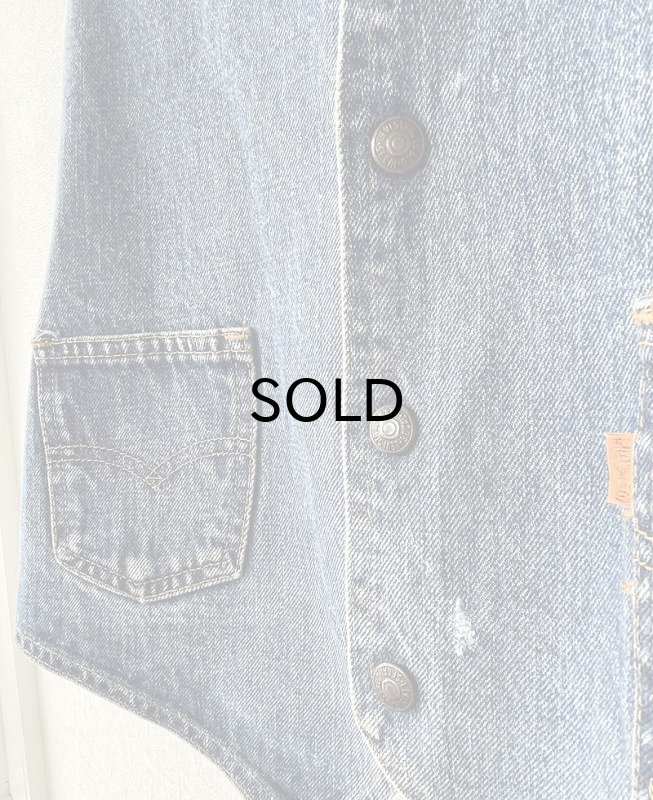画像5: 【Vintage/Used】70s Levi's（リーバイス ） 60505 デニムベスト・オレンジタブ・スモールe /表記ミディアム Made in USA. (5)