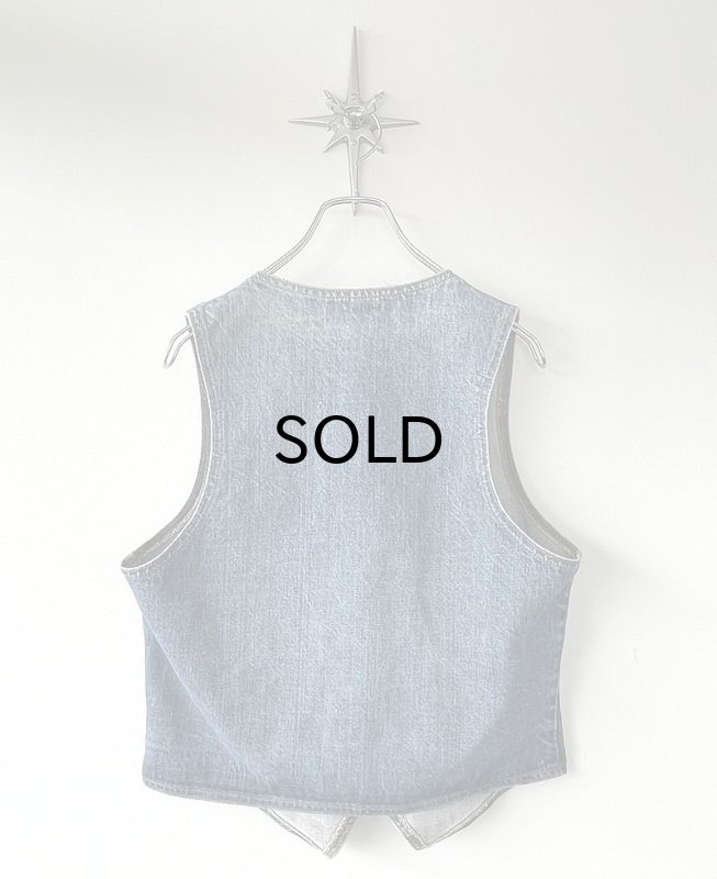 画像2: 【Vintage/Used】70s Levi's（リーバイス ） 60505 デニムベスト・オレンジタブ・スモールe /表記ミディアム Made in USA. (2)