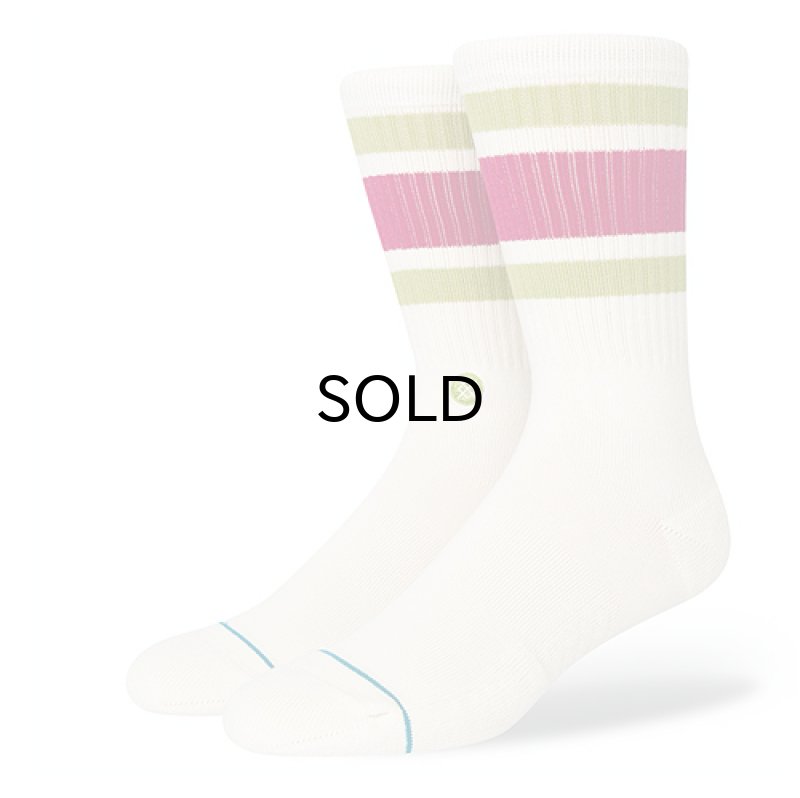 画像1: STANCE(スタンス） BOYD PIPE BOMB ST/ OFF WHITE/GREEN (メンズ） (1)