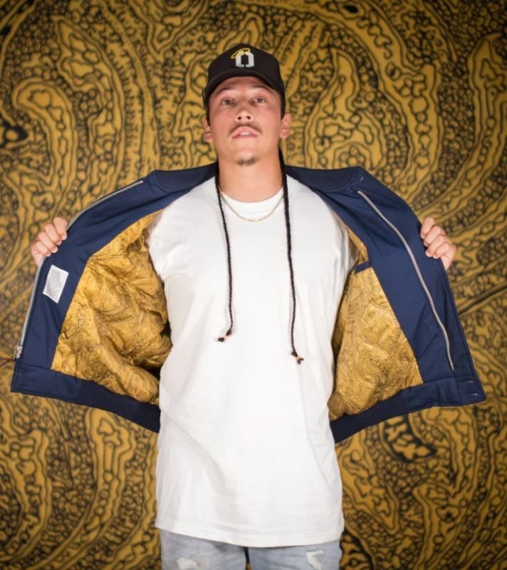 画像2: ダービーオブサンフランシスコ 300クラッシック・ダービージャケット/ネイビーゴールド (2)