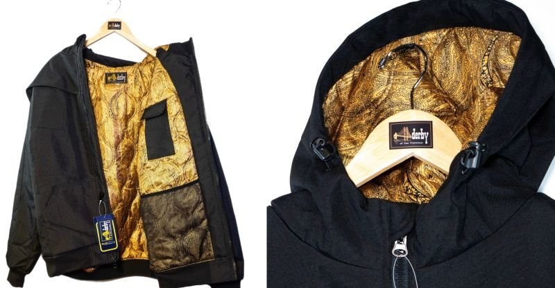 画像6: ダービーオブサンフランシスコ 310クラッシック・ダービージャケット・フーディー（アウトドアモデル）/ブラックゴールド (6)