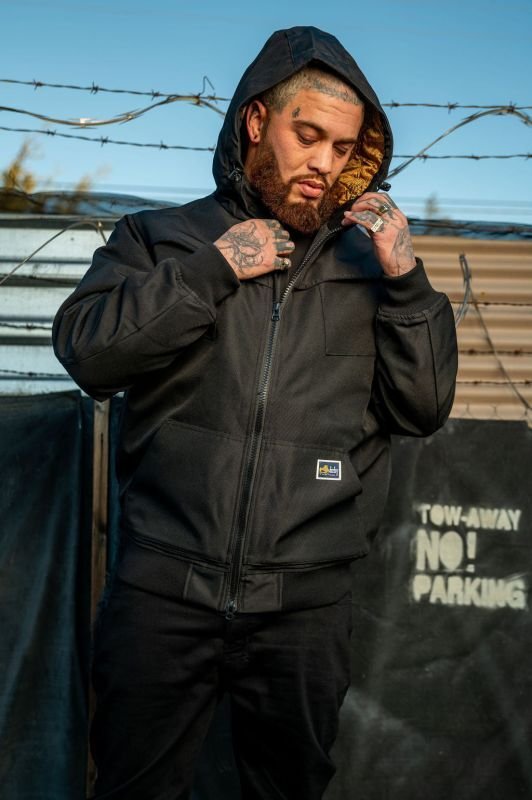 画像3: ダービーオブサンフランシスコ 310クラッシック・ダービージャケット・フーディー（アウトドアモデル）/ブラックゴールド (3)