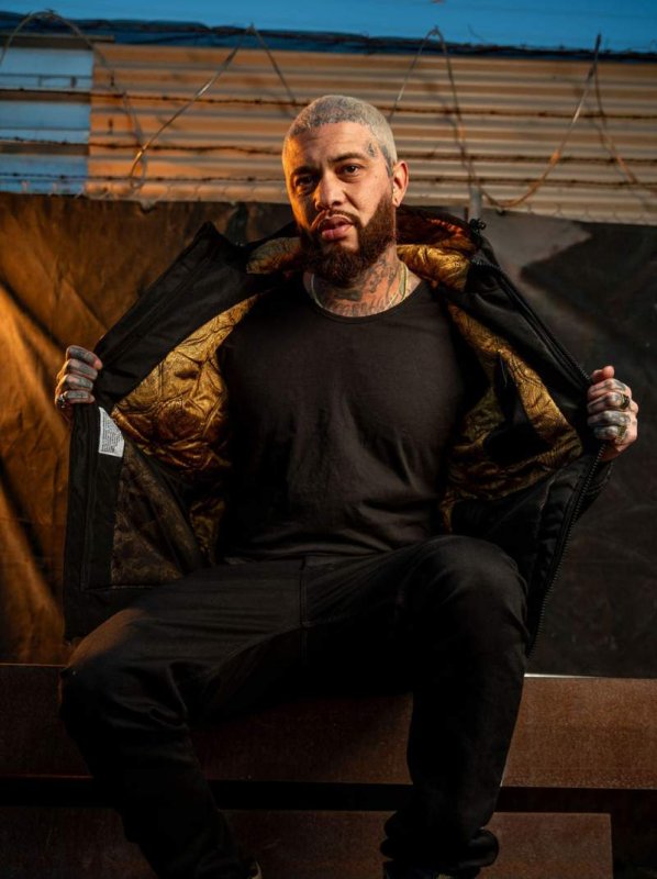 画像4: ダービーオブサンフランシスコ 310クラッシック・ダービージャケット・フーディー（アウトドアモデル）/ブラックゴールド (4)