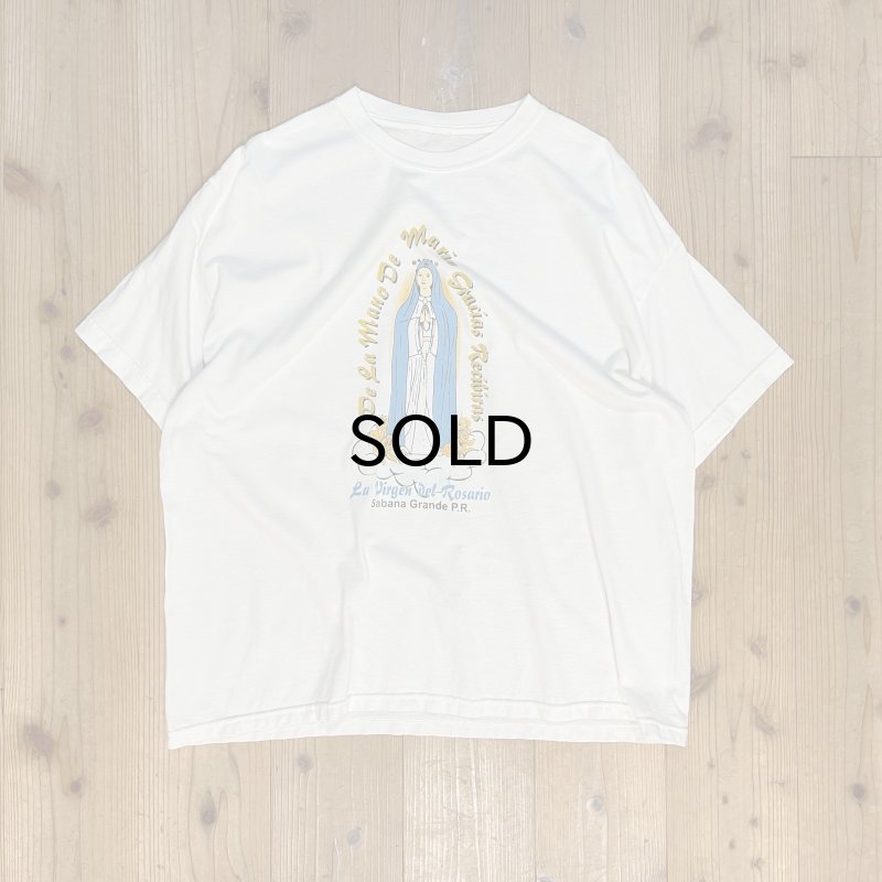画像1: Vintage/Used 90s La Virgen Del  Rosario T-shirt (1)