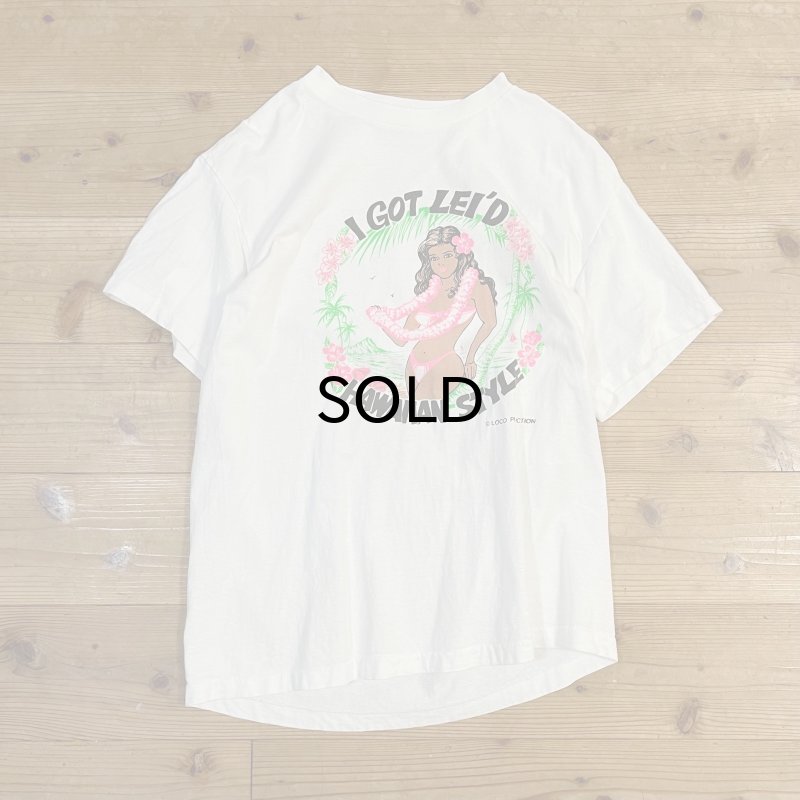画像1: Vintage/Used 90s "I GOT LEI'D" T-shirt (Single stitch） (1)